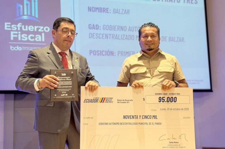 El Pangui recibe reconocimiento nacional por su eficiente gestión financiera