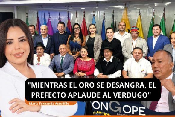 María Fernanda Astudillo acusa al Prefecto de El Oro de “arrodillarse ante el poder” mientras la provincia “se desangra”